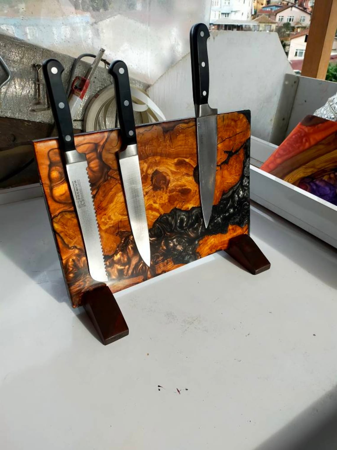 Porte-couteaux magnétique