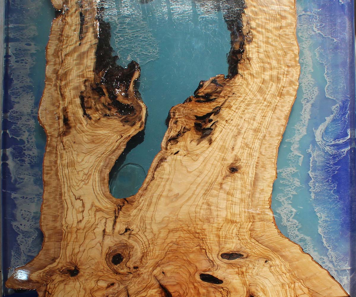 Résine époxy table rivière