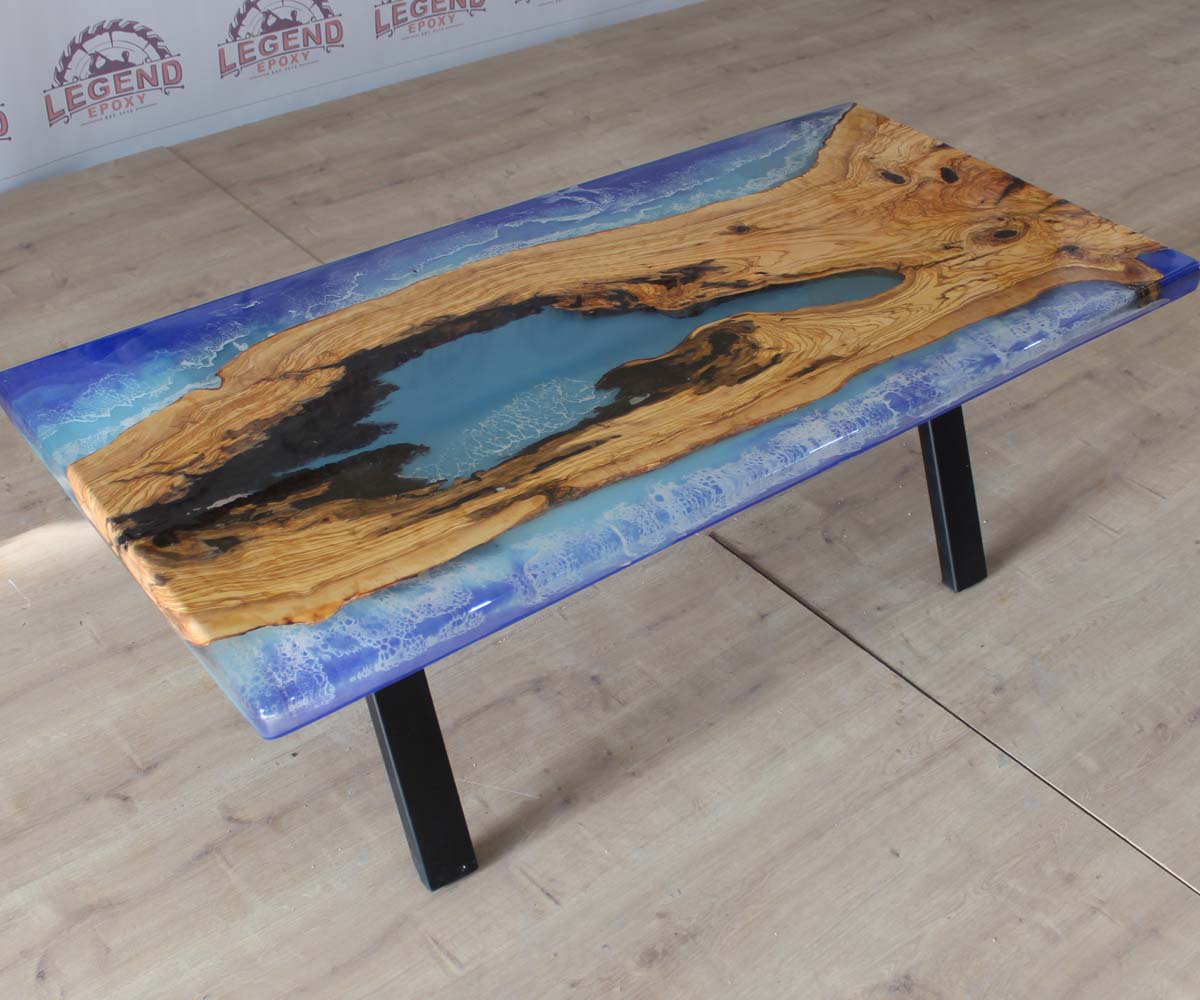 Résine époxy table rivière