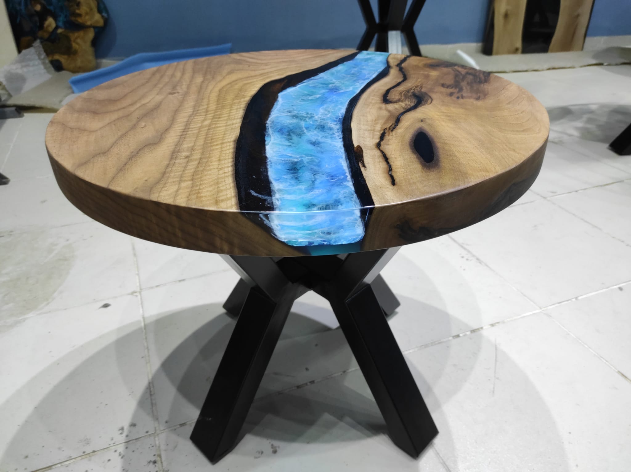 Table basse rivière chakra