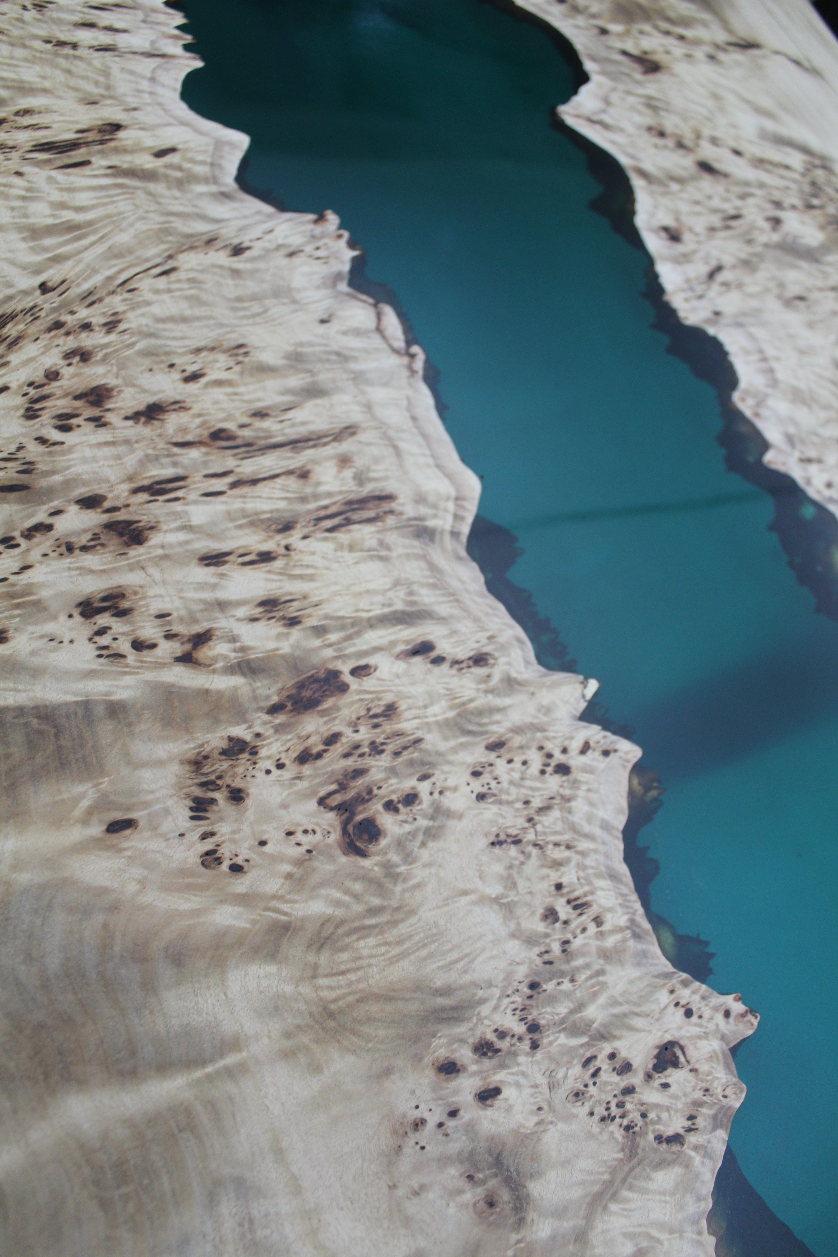 Table design époxy vert