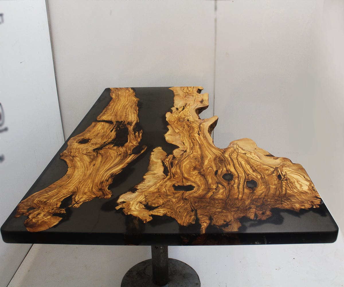 Table en résine époxy et olivier