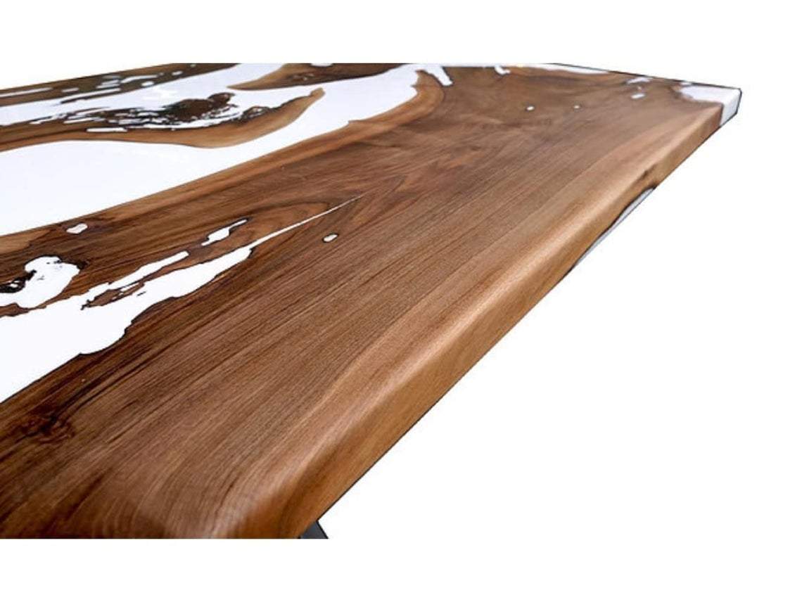 Table époxy blanche