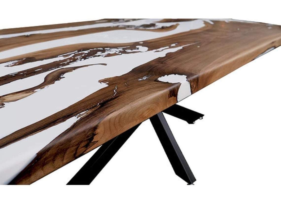 Table époxy blanche