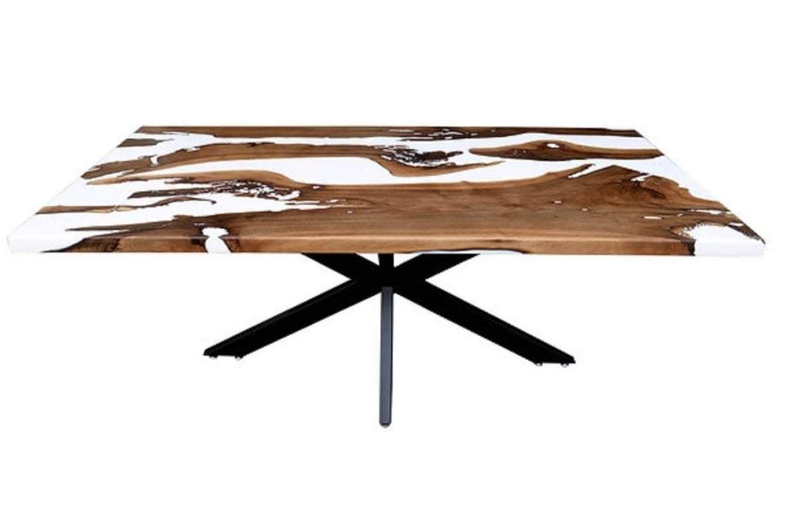 Table époxy blanche