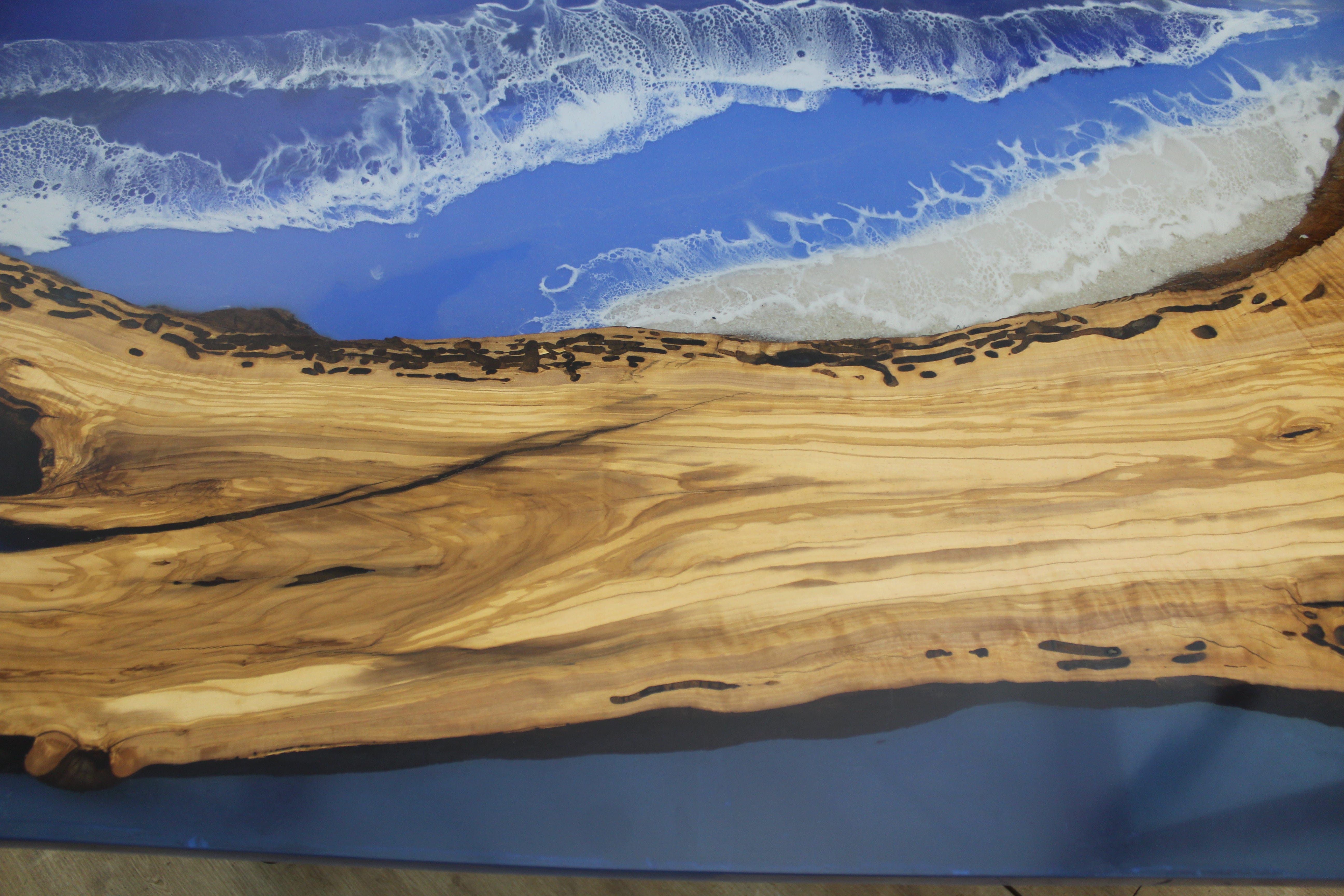 Table époxy et bois