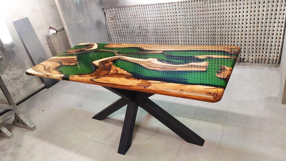 Table époxy vert