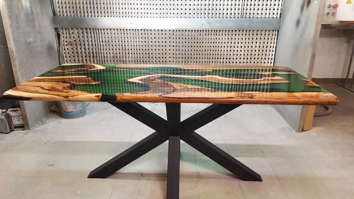 Table époxy vert