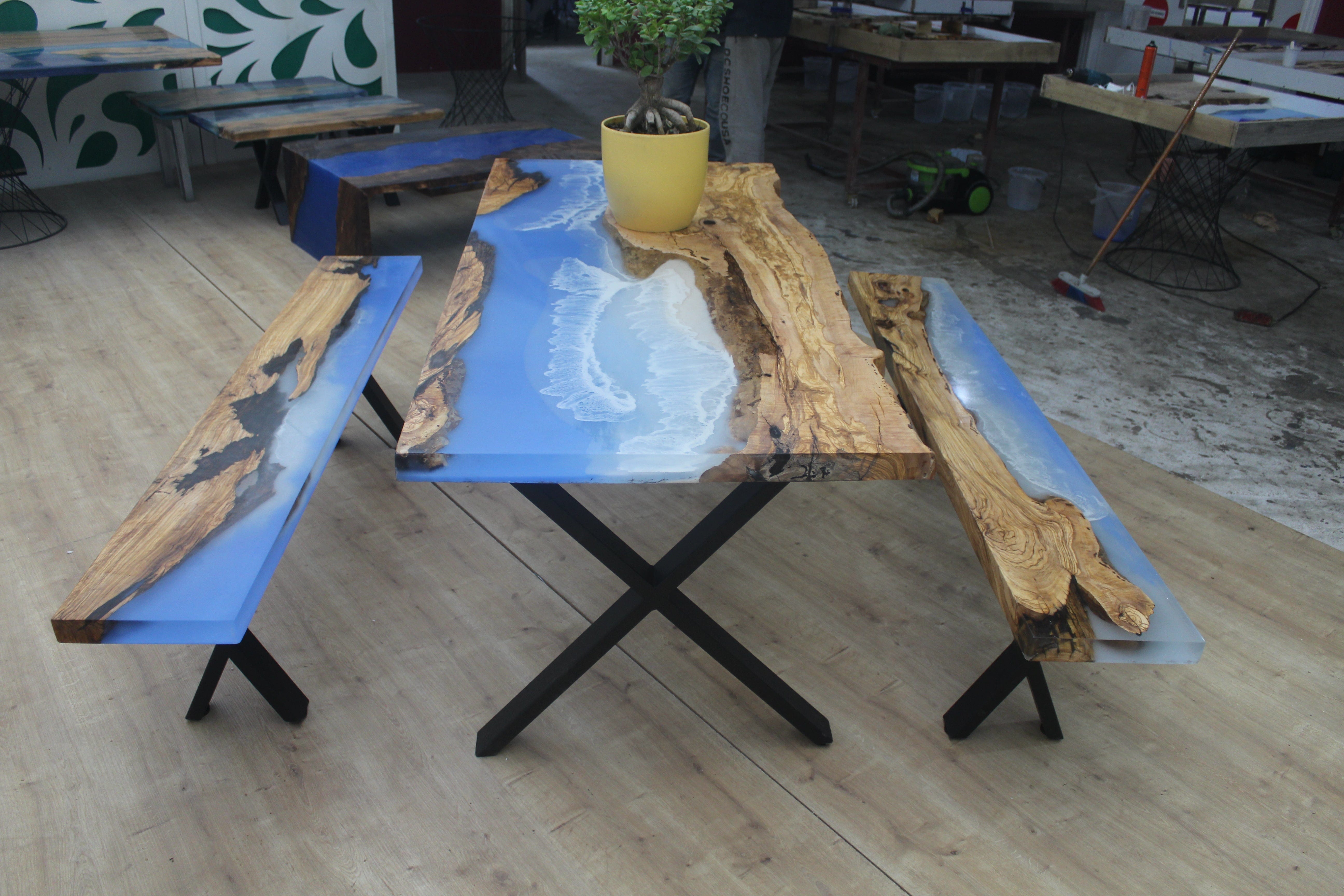 Table mer en résine époxy