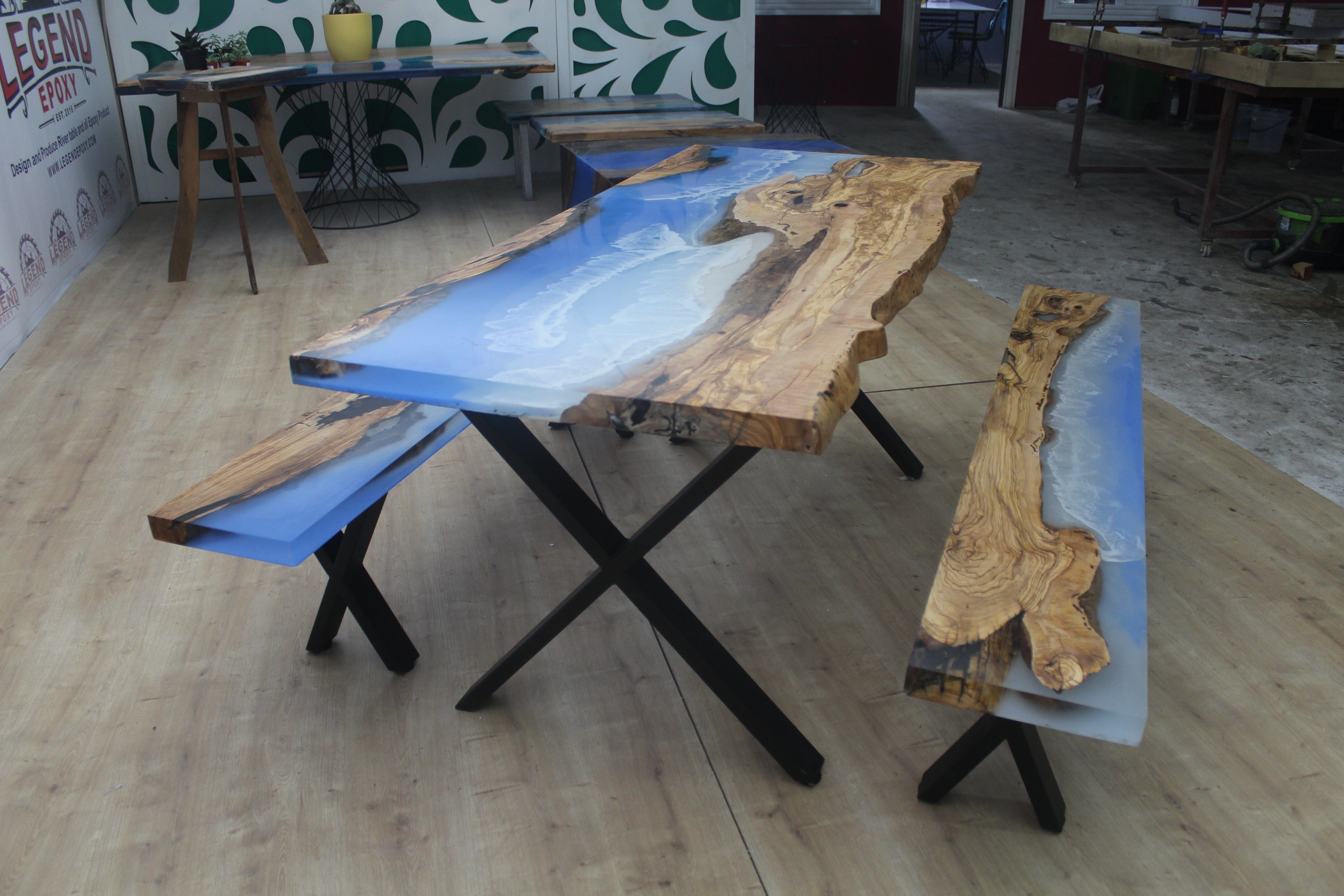 Table mer en résine époxy