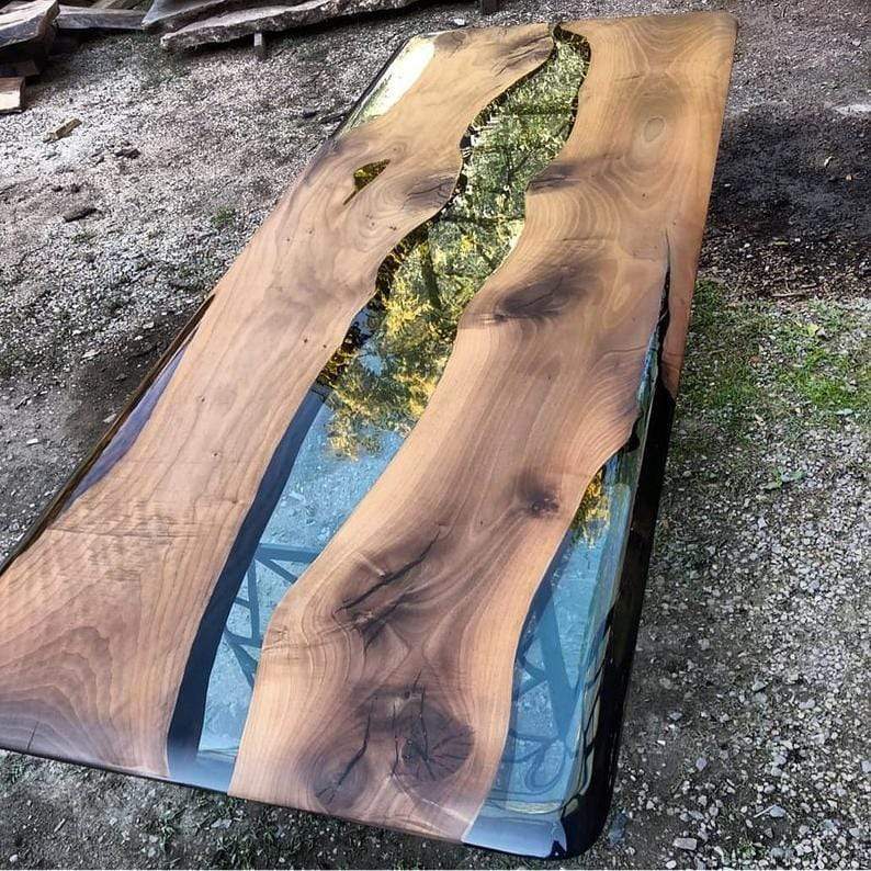 Table noyer massif noir