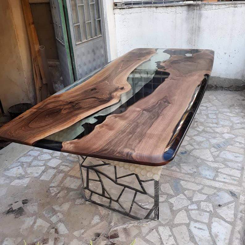 Table noyer massif noir