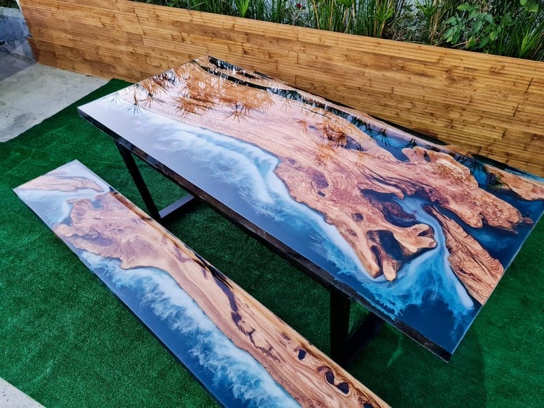 Table ocean en olivier