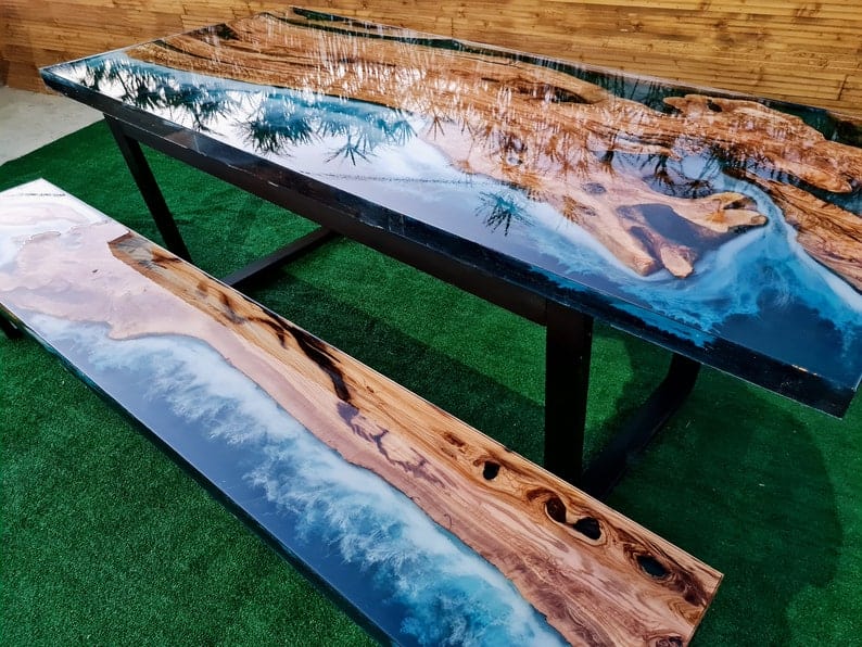 Table ocean en olivier