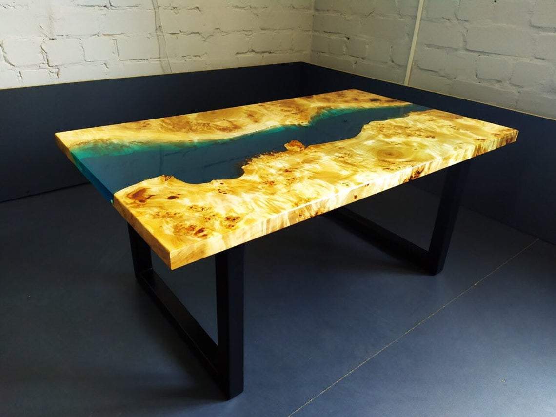 Table rivière en peuplier