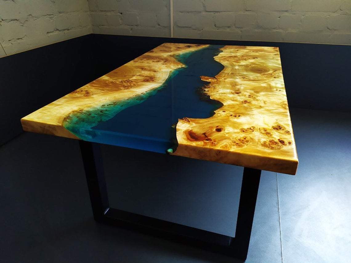 Table rivière en peuplier