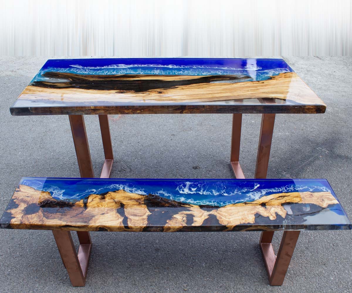 Table salle à manger époxy