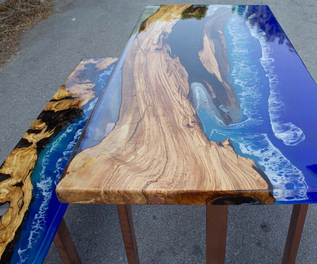 Table salle à manger époxy