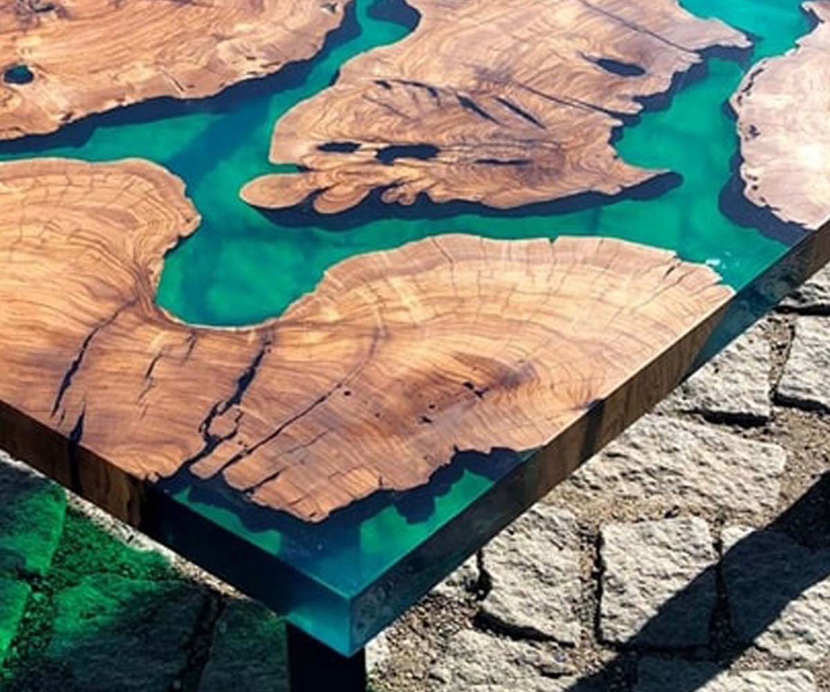 Table tronc époxy