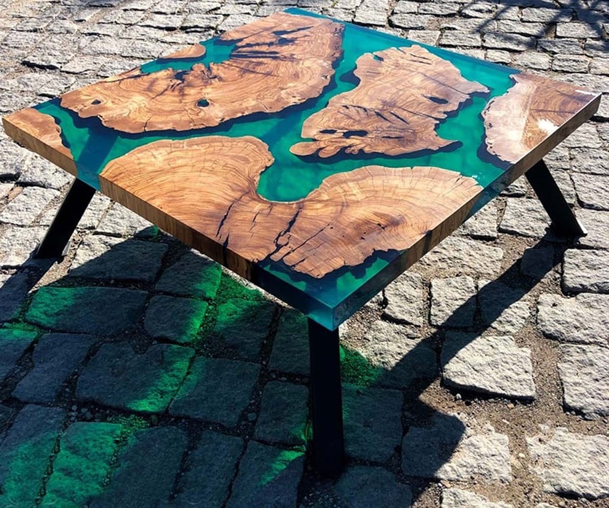 Table tronc époxy