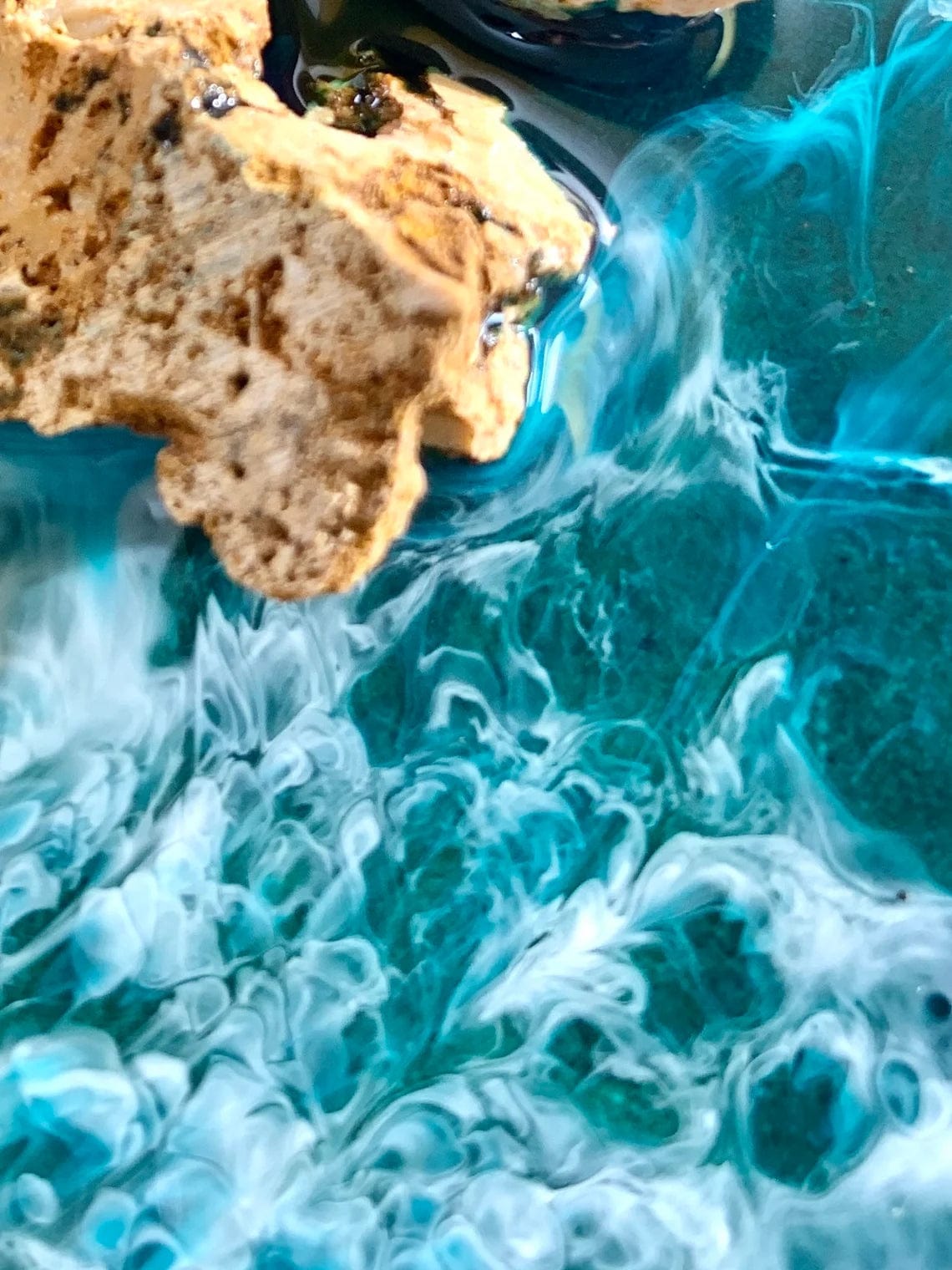 Tableau océan résine grand format