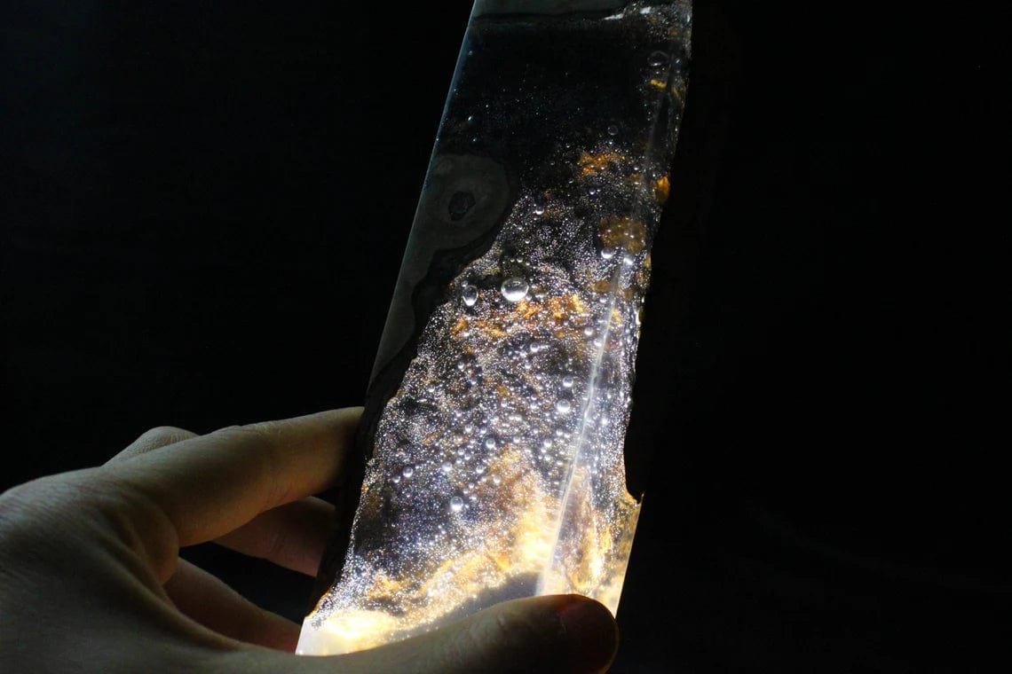 Veilleuse en résine blanc chaud