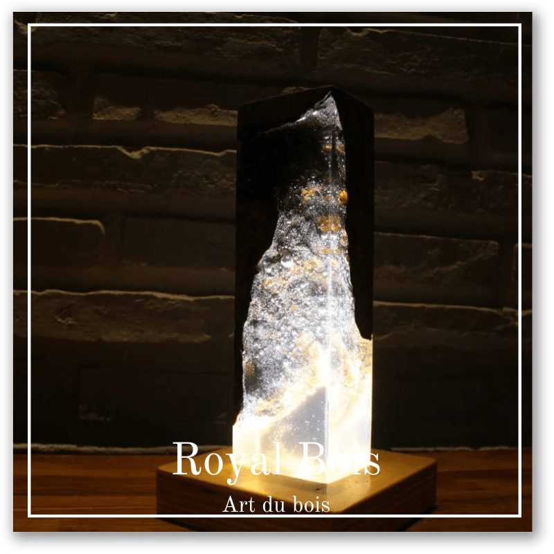 Veilleuse en résine blanc chaud