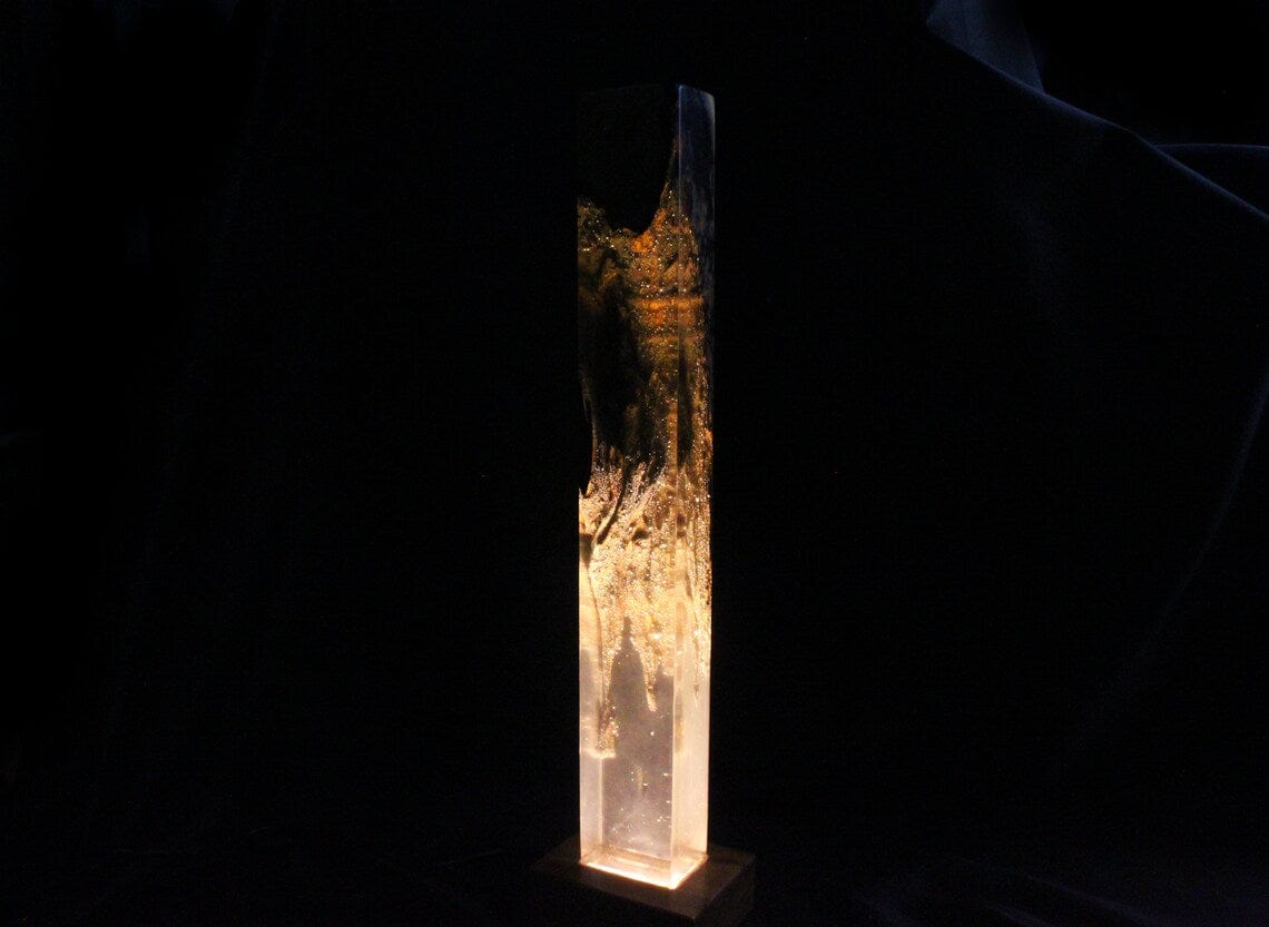 Veilleuse époxy faite à la main