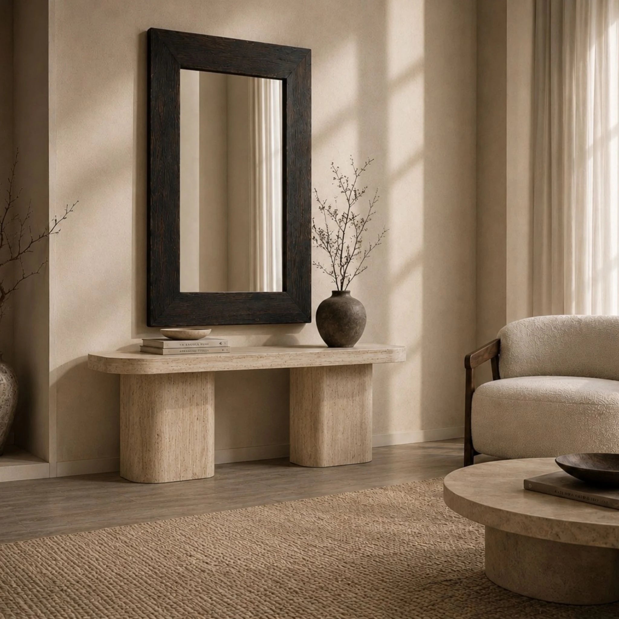 Grand miroir en chêne massif 80 × 120 cm – modèle ÉCHO