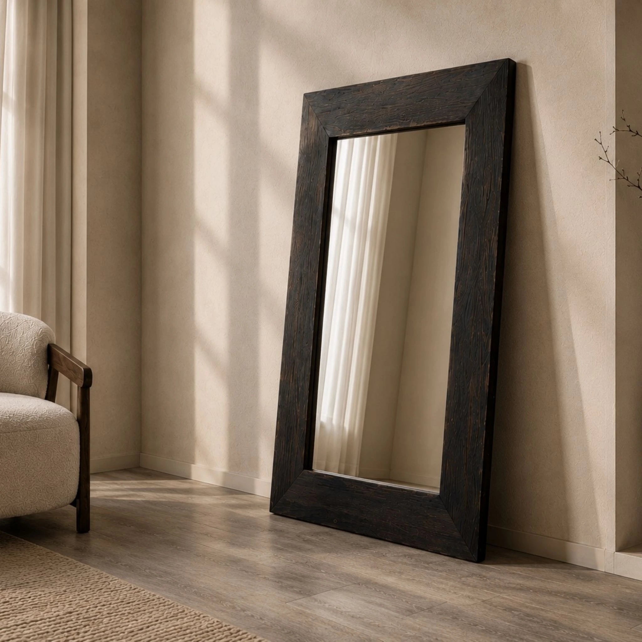 Grand miroir en chêne massif 80 × 120 cm – modèle ÉCHO