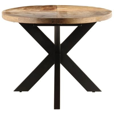 Grande table à manger ovale en bois et métal noir Andy - 8394
