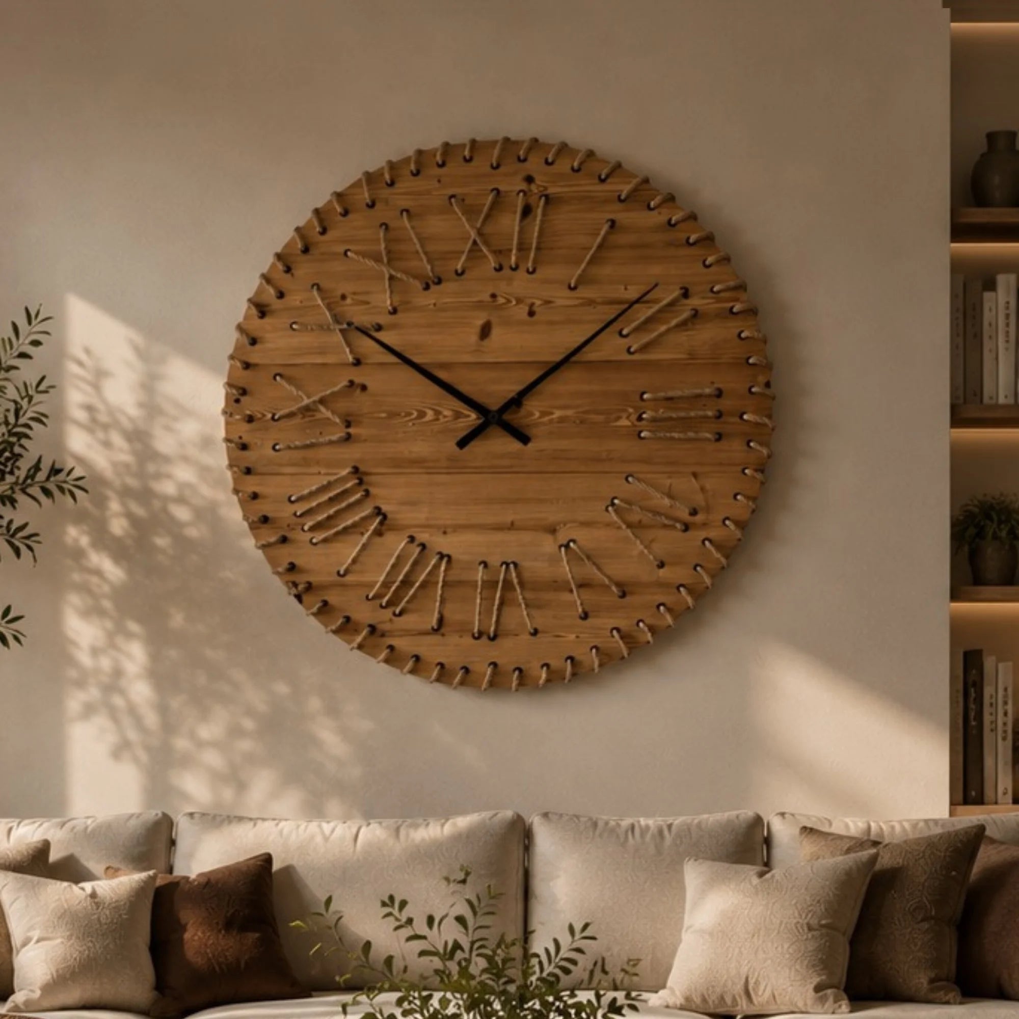 Horloge murale géante 100 cm modèle HORIZON vue rapprochée