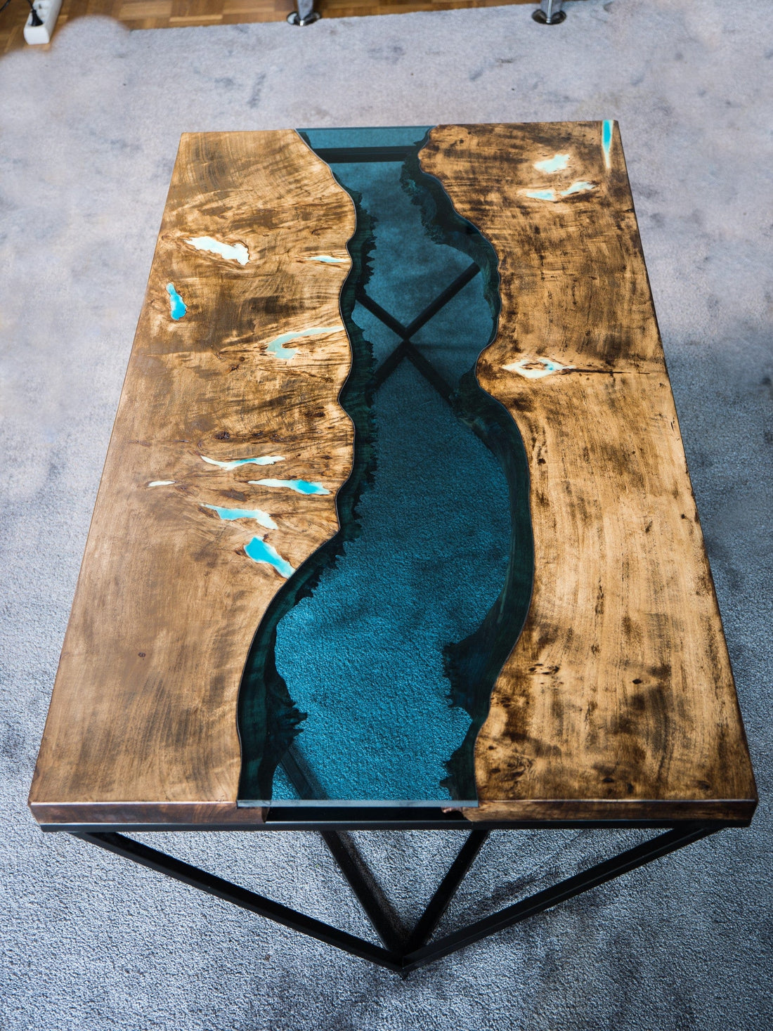 Table Basse Rivière Époxy
