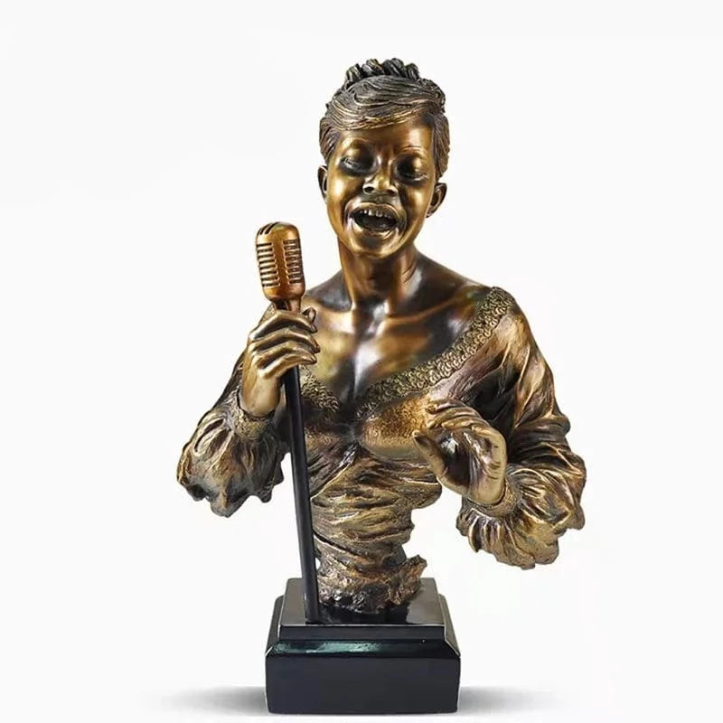Statue saxophone résine