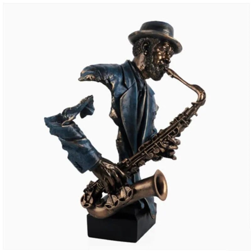 Statue saxophone résine