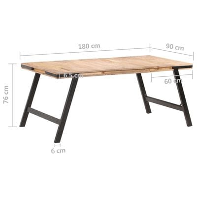 Table a manger bois et metal