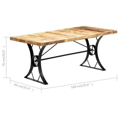 Table à Manger Industrielle en Bois et Métal Dimension 160x90 Table à Manger Industrielle en Bois et Métal Dimension 160x90