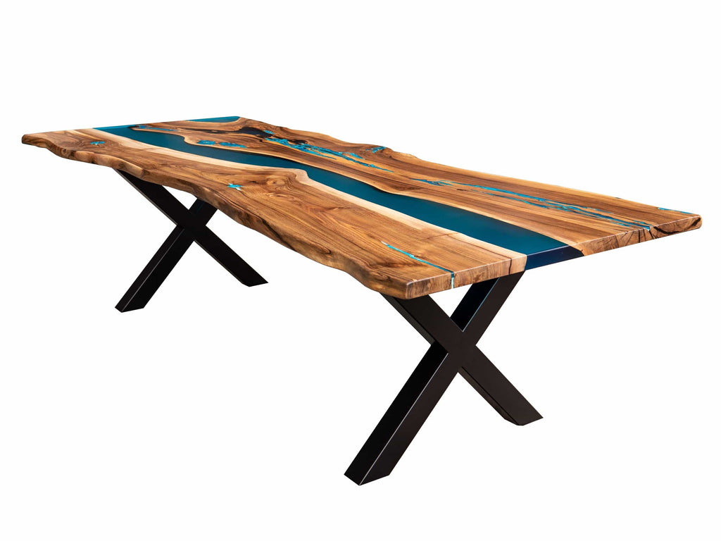 Table Rivière Royal Bois - Table rivière en bois et résine époxy