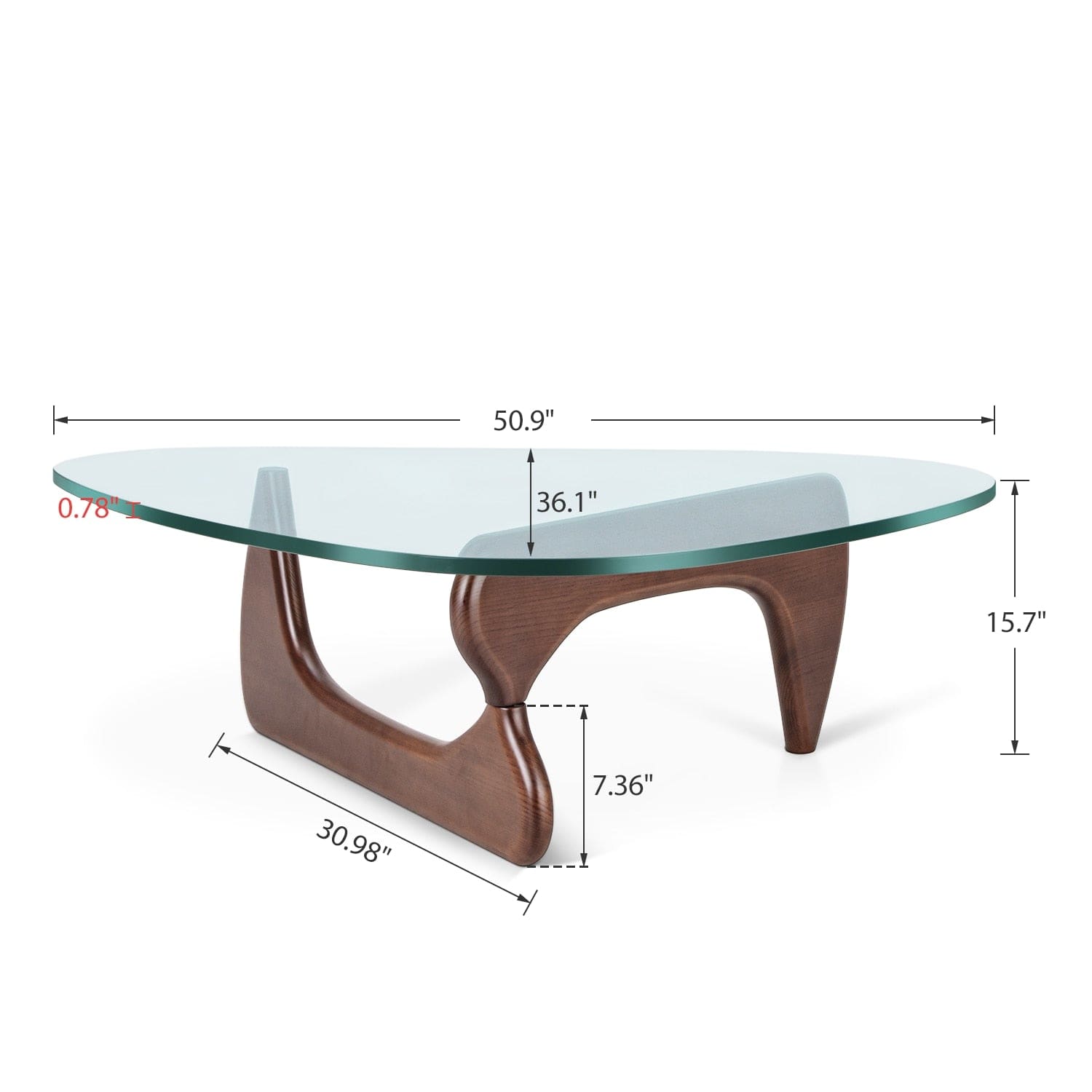 Table basse bois et verre