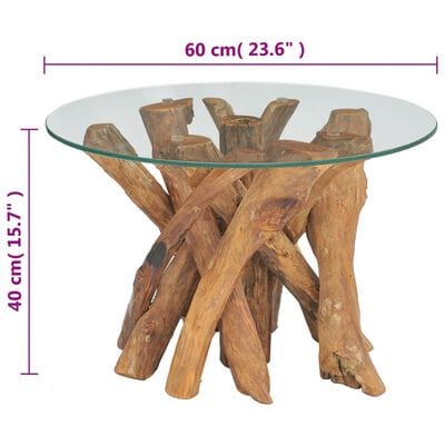 Table basse bois flottant ronde