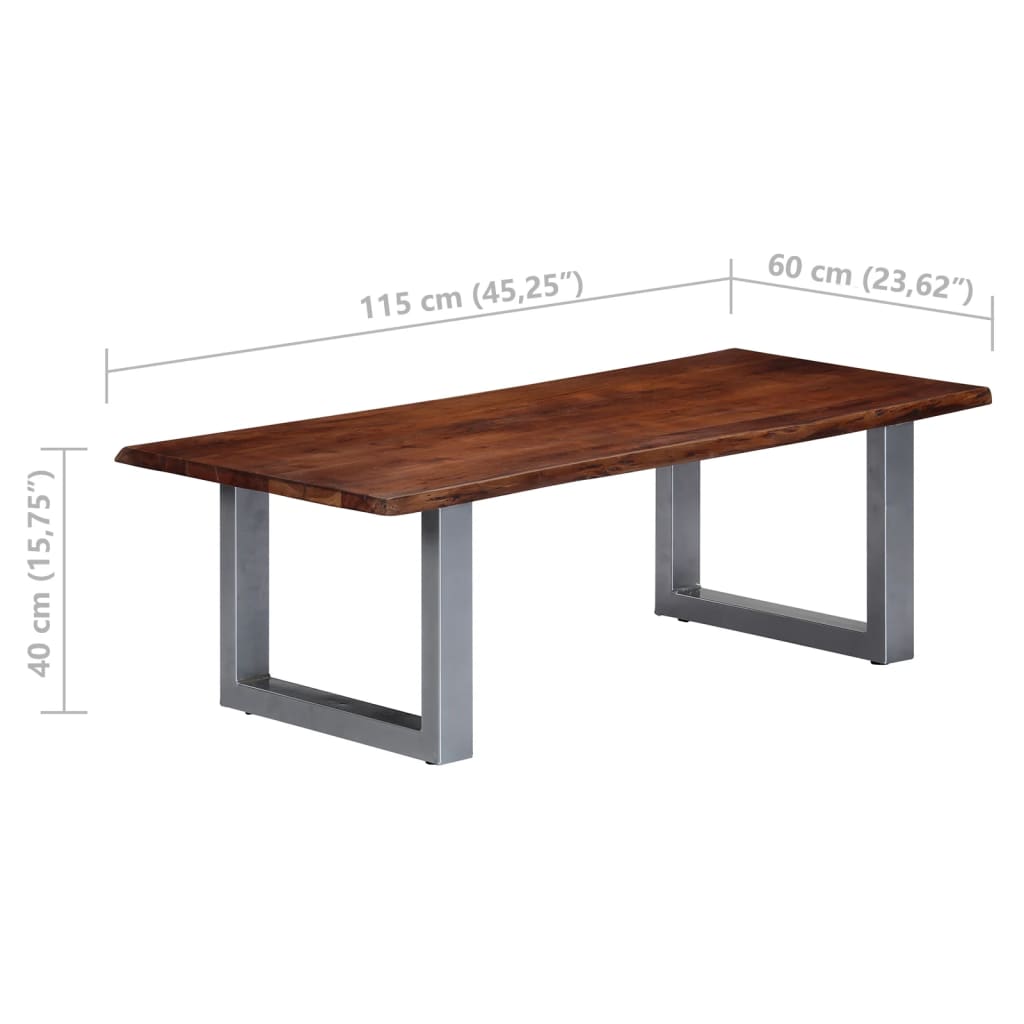 Table basse bois foncé