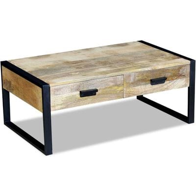 Table basse bois metal