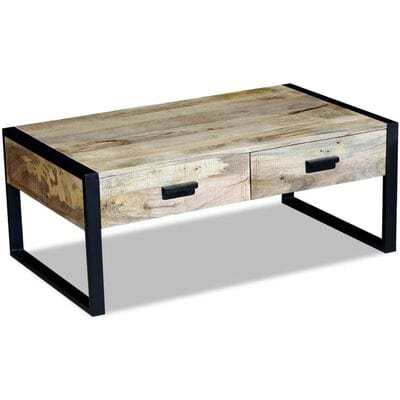 Table basse bois metal