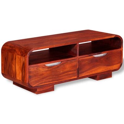Table basse bois rouge