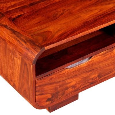 Table basse bois rouge