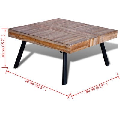 Table basse carrée en bois