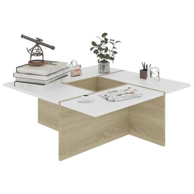 Table basse design blanc de salon