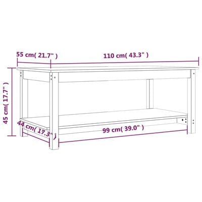 Table basse en bois 110x55 cm