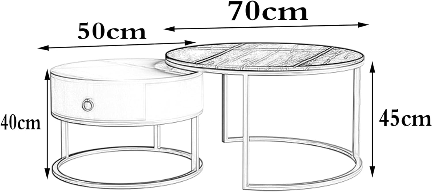 Table basse en marbre blanc