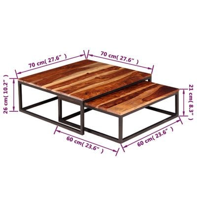 Table basse gigogne carrée